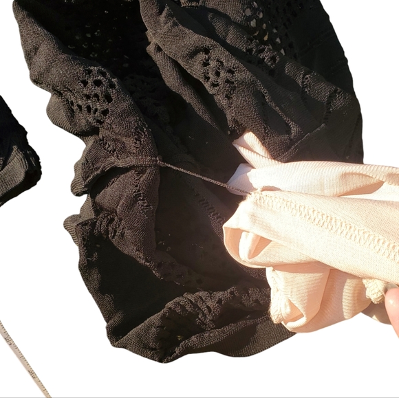 Calvin Klein Laser Cut Embroidered Bodycon Stretch Lined Boat Neck Dress Small - Picture 8 of 10